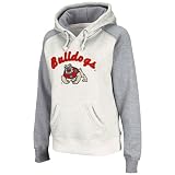 NCAA Fresno State Bulldogs Ladies Stone-Ash Mesa Logo Pullover Hoodie Sweatshirt