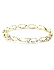 Katie Decker "Eternity" 18k White Topaz and Diamond Station Bracelet