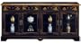 Hand painted Milieu 4 door Cabinet Glass Doors, GLASS 4-DOOR, BLACK LANDSCAPE