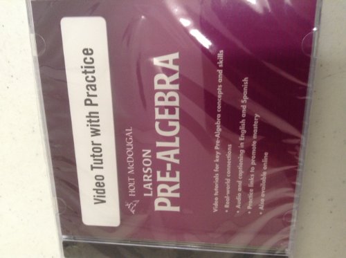 holt mcdougal larson pre algebra videotutor with practice cd rom