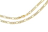 10K Two Tone Pave Figaro Necklace