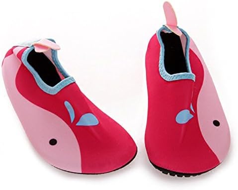 Unisex Barefoot Water Skin Shoes for Beach Swim Surf Yoga Exercise (Kid 8.5-9.5|Foot length 15.5-16 CM, Pink-Kid)