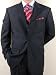 Apparel : ~Clearance Price~New Mario Italian 3 button Men Suits Virgin Wool 140s~highest Quality in 6 Patterns and Colors~Black Stripe