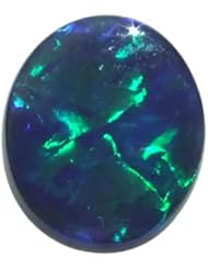 O&G Australia Natural Lightning Ridge Solid Black Opal Gemstone (1.10cttw)