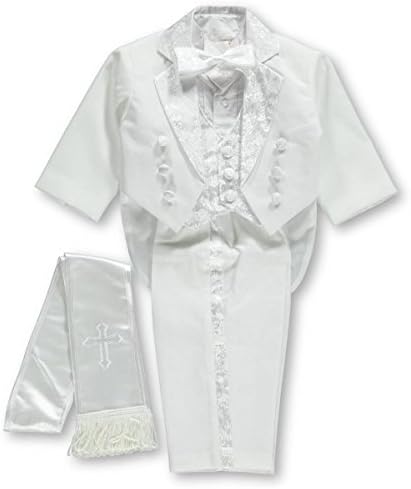 Pretty Me Baby Boys' Embroidered 6-Piece Christening Tuxedo