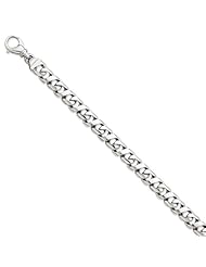14k WG 8.75mm Polished Fancy Link Bracelet