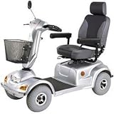 Heavy Duty Road Class Four Wheel Scooter, Silver with White Glove Service