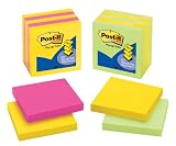 Post-it Notes, Original Pop-up, 3 Inches x 3 Inches, Assorted Ultra, 100 Sheets per Pad, 5 Pads per Pack (3301-5ALT-M)