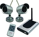 Q-See QSWOC2R 2 Pack Outdoor Wireless 20ft Night Vision Camera Kit w/Receiver & Remote