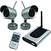 Q-See QSWOC2R 2-Pack Outdoor Wireless Night Vision Camera Kit with Receiver and Remote