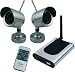 Q-See QSWOC2R 2 Pack Outdoor Wireless 20ft Night Vision Camera Kit w/Receiver & Remote