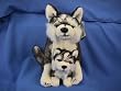 HUSKY DOG WITH BABY PLUSH TOY
