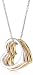 Sterling Silver Tri-Colored Floating Three Heart Pendant, 18