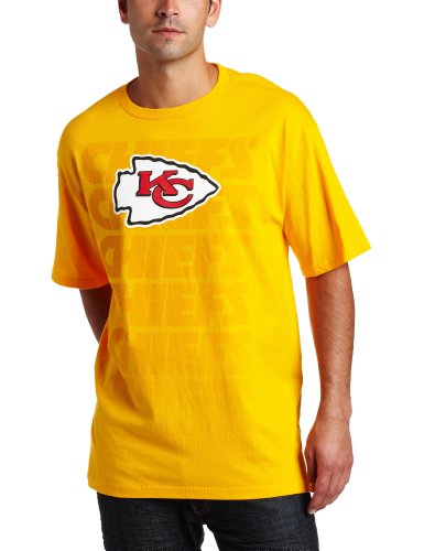 NFL Men's Kansas City Chiefs All Time Great III Short Sleeve Basic Tee (Yellow Gold, Large)