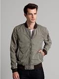 GUESS by Marciano Distressed Bomber Jacket