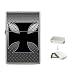 Flip Top Lighter of Iron Cross with Diamond Plate