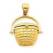 14k Fishing Basket Charm