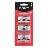 Dictation and Audio Micro Cassette, 60 Minutes (30 x 2), Three per Pack