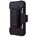 Heavy Duty High Impact Shockproof Dirtproof Hard + Soft Defender Case Cover for Apple iPhone 5c + Belt Clip Holster + Stylus + Screen Protector - Black