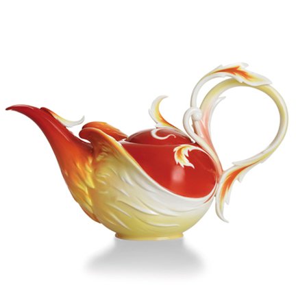 FRANZ PORCELAIN Phoenician Flight BIRD TEAPOT
