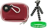 Pocket Video Camera Hard Carrying Case and Premium Tripod for Kodak Zx1 HD Pocket Video Camera Red Pocket Video Camera Hard Carrying Case and Premium Tripod for Kodak Zx1 HD Pocket Video Camera Red
