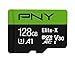 PNY Elite-X Micro SD 128GB, U3, V30, A1, Class 10, up to 100MB/s â€“ P-SDU128U3WX-GE