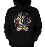 Drop Dead Vulture Mens Tattoo Sweathirt, Classic Old School Buzzard Tattoo Design Mens Pullover Hoodie