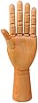 Wooden Left Hand Manikin Male -- Sectioned Full Hand Artist Mannequin -- Yazycraft