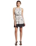 Jessica Simpson Women's Pleated Sleeveless Dress with Tiered Skirt