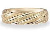 BENCHMARK 14K Yellow Gold 6mm Carved Ring (Sz 4 - 8)