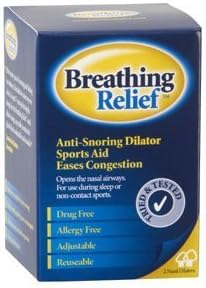 BREATHING RELIEF NASAL DILATOR SET. REUSABLE ANTI SNORING CLIPS. 1 SMALL PLUS 1 MEDIUM DILATOR by Oxyvita Ltd