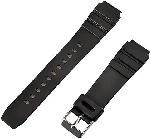 22mm Glossy Plain Black Rubber Silicone Divers Replacement Watch Strap / Band - Fits the Pebble Steel