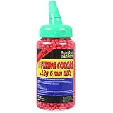 Flying Colors 2000ct Premium w/Round Feeder Bottle Airsoft BBs - .12g - Red