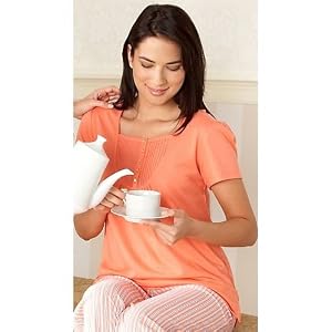 Liz Claiborne Sleepwear Women Solid Jersey Top - Yellow
