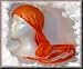 Sport Dorag Tie Down Long Tail Breathable Mesh Du-Rag Cap in Orange