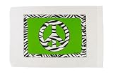 Standard Pillowcase - Zebra Peace Sign (green)