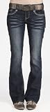 Wallflower Junior Plus Size Belted Sexy Bootcut Jean in Pure Indigo