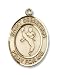 Gold Filled St. Sebastian Spors Athelete Karate Martial Arts Medal Pendant Charm with 24