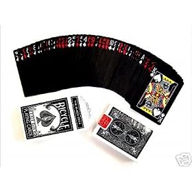 Bicycle The Black Deck Playing Cards Magic 4 Gaff Magic Maker by Bicycle