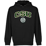 Colorado State Rams Black Logo Arch Applique Midweight Pullover Hoody