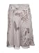 Calvin Klein Silk Gray Print Skirt w/Flare 12