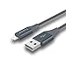 iPhone Cable , IMKEY Apple MFi Certified 6.5 Feet Braided Lightning to USB Cable for iPhone 6S / 6 Plus, iPhone SE, iPhone 5S 5C 5, iPad, iPod - (Gray)