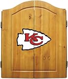 NFL Team Dartboard Cabinet Set Style: Kansas City Chiefs