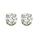 14K Yellow Gold 1/4 ct. Prong Set Diamond Earring Studs
