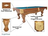 Englewood Solid Oak 8' Pool Table and Deluxe Accessory Package
