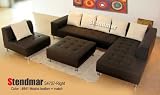 4PC MODERN EURO DESIGN LEATHER SECTIONAL SOFA S4707R-641