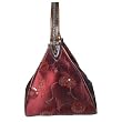 Triangular Synthetic Silk Clutch Handbag - Garnet Burgundy