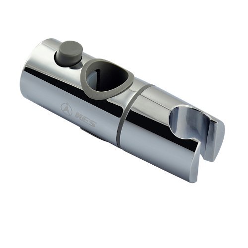 KES PTS-B1-C Replacement 25mm Hand Held Shower Bracket for Slider Height & Angle Adjustable Sprayer Holder on Slide Bar, Chrome