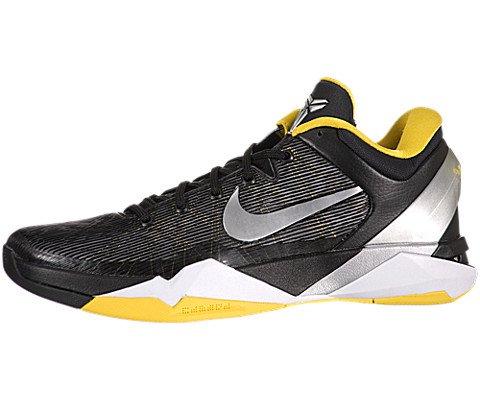 Nike Men’s NIKE ZOOM KOBY VII SUPREME BASKETBALL SHOES 10 (BLACK/METALLIC SILVER/TR YELLOW WHITE)