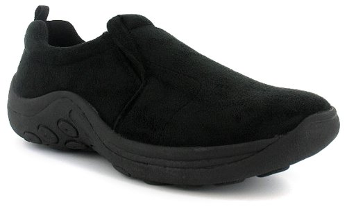 Mens Black Cheap Jungle Moccasin Slip On Shoe - Black - UK 10